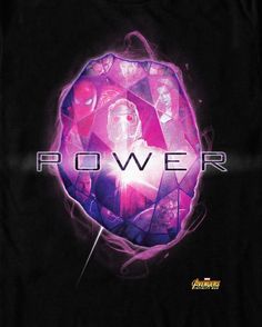 a black t - shirt with the word power on it and an image of a man in