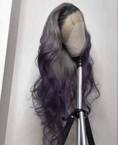 Grey And Purple Hair, Frontal Wig Hairstyles, Lace Fronts, Creative Hair Color, Barbie Hair, Protective Hairstyles Braids, Pretty Braided Hairstyles, Pretty Hair Color