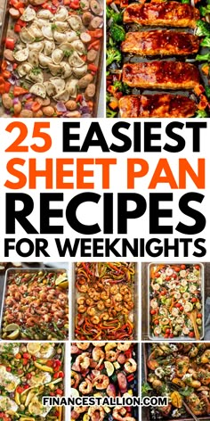 Sheet pan recipes are perfect for easy and delicious weeknight family meals. Discover healthy sheet pan recipes, quick sheet pan dinners, and simple sheet pan meals. Try sheet pan chicken for family-friendly meals, or explore sheet pan vegetarian recipes for a healthy twist. Enjoy sheet pan seafood recipes that are perfect for weeknight dinners. Find family-friendly sheet pan dinners and one-pan recipes that make cooking and cleanup a breeze. So make sure to try these easy Sunday dinner ideas. Quick Sheet Pan Dinners, Healthy Sheet Pan Recipes, Easy One Pan Meals, Easy Sheet Pan Dinner, Pan Dinner Recipes, Healthy Sheet Pan, Dinner Ideas For Family, Sunday Dinner Ideas, Sheet Pan Chicken