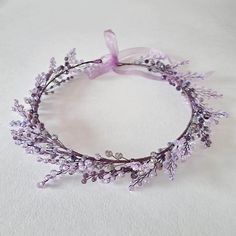 Fall Crown, Flower Headband Diy, Elven Queen, Beads Colors, Hair Crown, Lavender Hair, Hair Jewellery, Hair Jewelry Wedding, Head Piece