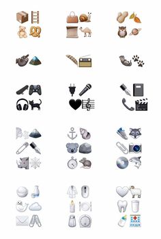 various objects are arranged in the shape of an image