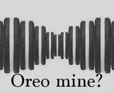 the words oreo mine are written in black and white, with an image of several tires