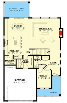 the floor plan for this house shows the living room and dining area, as well as the