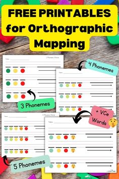 three free printables for orthogaphic mapping