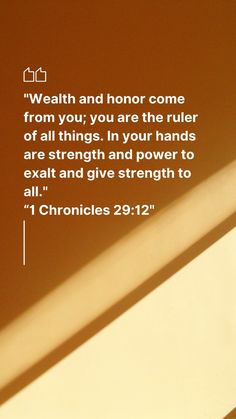 a white clock sitting on top of a wooden table next to a window with the words, weath and honor come from you you are the ruler of all things