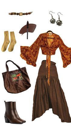 Solar Witch Outfit, Boho Date Outfit, At Home Date Night Outfit, Boho Witchy Outfits, Lantern Festival Outfit, Winter Earthy Outfits, Hippie Clothes Aesthetic, Witchy Outfits, Bohemian Outfits