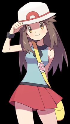 Leaf Pokemon Trainer, Pokemon Trainer Green, Pokemon Trainer Leaf, Leaf Reference, Leaf Pokemon, Pokemon Leaf, Pokemon Hilda, Female Pokemon Trainers, Pokemon Trainer Red