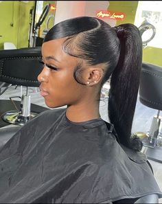 Professional Black Women Hairstyles, Styling Gel Ponytail Hairstyles, Gel Bolla, Gel Bolla Hairstyles, Slick Back Ponytail Weave, Latest Hair Braids