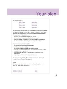 a white and purple cover letter with the words your plan