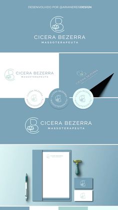 the brand identity and business card design for cibera bezerra, an italian restaurant