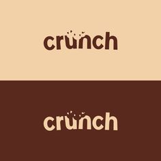 the words crunch and crunch are shown in different font styles, including one for each letter