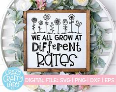 we all grow at different potties svg file for cricut and embroidery