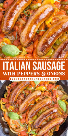 This Italian sausage with peppers and onion recipe will surely amaze you! With sausage, peppers, and onions, you can make this juicy and flavorful dish. It si delicious and easy to make. What are you waiting for, try this now! Sausage And Peppers And Onions, Sausage With Peppers And Onions, What To Serve With Sausage And Peppers, Sausage And Onions, Crock Pot Sausage And Peppers, Peppers And Sausage Recipes, Sausage And Peppers In Oven, Sausage And Peppers Recipe, Italian Sausage And Peppers