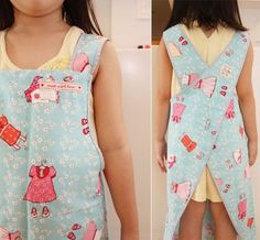 Free Qipao / Cheongsam / Ladies Chinese Dress Pattern – Japanese Sewing, Pattern, Craft Books and Fabrics Cross Back Apron Pattern, Free Apron Pattern, Apron Tutorial, Japanese Apron, Apron Pattern, Sew Ins