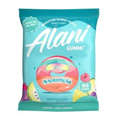 a bag of alani gummy on a white background