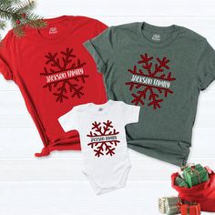 Snowflake family custom Christmas Shirt, Winter Shirt, personalized Family Name tee, Christmas Matching party Group Shirt, Christmas outfits HI! Welcome to my store, I'm delighted to see you here. My store's main goal is to provide you with premium everyday apparel with the best graphic t-shirts. I see you as a friend, not just a customer. I'm sure you'll love my designs. So, here is a brief description for you to-see-the order-process: 1. Please, Check and Review all Photos. 2. Select Your T-Sh Christmas Family Shirt, Etsy Promotion, Christmas T Shirt Design, Christmas Matching, Winter Shirts, Group Shirts, Snowflake Christmas, Christmas Outfits, Family Christmas Shirts