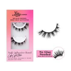 PRICES MAY VARY. EASY TO APPLY SELF ADHESIVE LASHES: These pre glued eyelashes allow the stickiness between the lashes and your skin to be activated by body heat. Lilly Lashes Self Adhesive Eyelashes band can be applied, positioned and repositioned in seconds without the need for messy glue or tools. ​The pillowy, comfortable band and lightweight feel of these lashes will make these your go-to lash and ditch the eyelash glue forever! HOLLYWOOD'S FAVORITE LASH BRAND: These 3D faux mink stick-on, Press On Lashes, Self Adhesive Eyelashes, Lash Brand, Lilly Lashes, Lash Adhesive, Natural Eyelashes, Sensitive Eyes, Eyelash Glue, For Lash