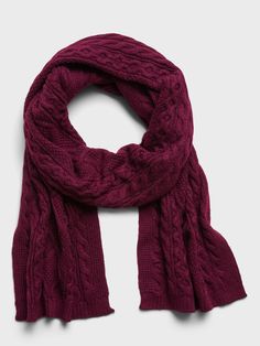 COTTON BLEND: One of our warmest yarns, this blended cotton fabric is soft, cozy, and machine washable.  Keep colder weather at bay with the help of this cozy cable-knit scarf.  Length: 80" (203. 2cm) Width: 12. 5" (31. 75c) Cozy Cable Knit Scarves, Casual Cable Knit Scarf For Fall, Casual Cable Knit Scarves For Winter, Casual Winter Cable Knit Scarves, Winter Cable Knit Scarves For Cold Weather, Cozy Cable Knit Scarves For Cold Weather, Cozy Cable Knit Scarf For Cold Weather, Casual Chunky Knit Scarves, Winter Cable Knit Scarves