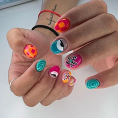 Cute Almond Nails, Art Reels, Hard Nails, Edgy Nails, Cute Nail Art Designs, Short Square Nails, Hair Skin Nails, Nails 2024, Manicure Y Pedicure