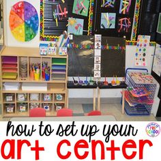 an art center with lots of crafting supplies