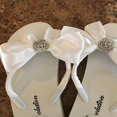 Flops de boda. Zapatos para novia. Flip Flops para novia. | Etsy