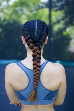 Hairstyle Examples, Dark Brunette Hair, Easy Hairstyles For Thick Hair, Sport Hair, Hair Color Streaks, Beautiful Braided Hair, Braided Hair, Hairdo For Long Hair, Hair Stylist Life