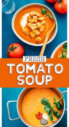 the cover of fresh tomato soup