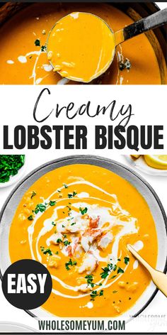 Lobster Bisque Lobster Stock, Wholesome Yum