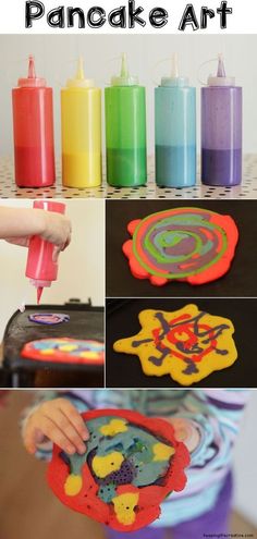 the process for making homemade pancake art