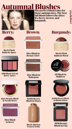 Blush Guide, Deep Autumn Makeup, Olive Makeup, Soft Autumn Makeup, Natural Eyeshadow Looks, Fall Moodboard, Deep Autumn Color Palette, Fall Makeup Trend, Autumn Skin