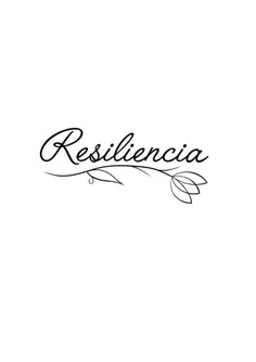 the word resilicia written in cursive writing