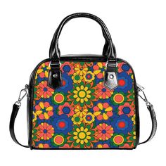 Women's Handbag, Retro Handbag, 60s 70s Style Purse, Mod 60s, 60s Style Purse, Floral Handbag, Hippie Purse, Vintage style handbag A 60s style handbag design I created for those who loves the mod 60s and 70s retro era. The print is hand drawn by an artist I licensed the amazing work from!  Great with your retro outfit, wide leg jeans, anything goes. It features a single zippered top closure as well as a removable, adjustable fabric shoulder strap. A very unique piece and a statement piece for su Retro Satchel With Detachable Handle, Retro Satchel Shoulder Bag With Detachable Handle, Retro Shoulder Bag With Top Carry Handle For Shopping, Retro Handheld Bag With Top Carry Handle, Retro Handheld Bag, Retro Handheld Shopping Bag, Retro Satchel Bag For Shopping, Retro Satchel Shoulder Bag With Top Handle, Retro Bags With Detachable Strap And Top Handle