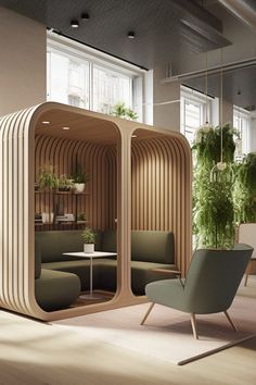 Dedicated Area in Office Design Coworking Space Design, Modern Office Space, Modern Office Interiors, Corporate Office Design, Office Pods, Office Decorating, Office Space Design, Modern Office Design, Workplace Design