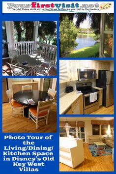 the photo tour of the living / dining kitchen space in key west