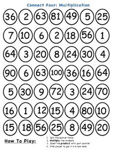 a printable worksheet for numbers to play