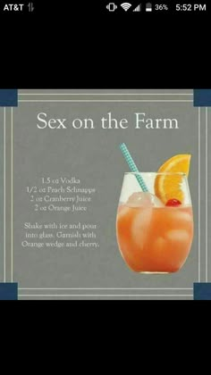 Beach Farm, Drink Vodka, Kitchen Small Appliances, Liquor Recipes, Cocktail Drinks Alcoholic, Farm And Ranch, Mixed Drinks Alcohol, Yummy Alcoholic Drinks, Liquor Drinks