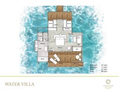 the water villa floor plan is shown