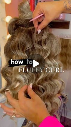 Formal Curls Medium, Down And Curled Hair, Prom Hairstyles Wavy Loose Curls, Glamourous Curls Long Hair, How To Do Hair Curls At Home, Hair Curling Patterns, Pagent Hair Tutorial, Different Curls With Wand, How To Do Hollywood Glam Curls