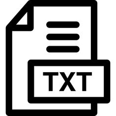 a black and white image of a document with the word txt on it's side