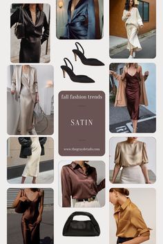 Satin Wearable Fall Fashion Trend Fall Color Trend, Trendy Outfit Ideas, Scandinavian Aesthetic