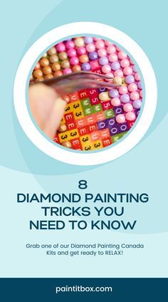 a poster with the words diamond painting tricks you need to know on it and an image of