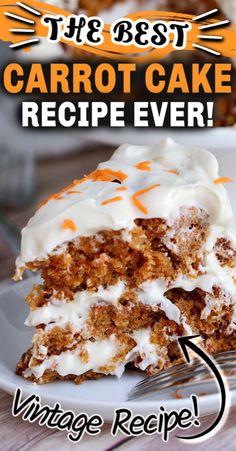 the best carrot cake recipe ever vintage recipe