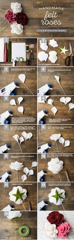 the instructions for making paper flowers