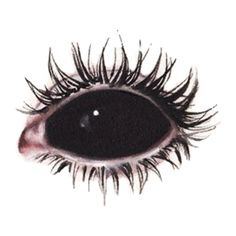 an eye with long eyelashes on it