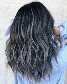 32 Hottest Grey Ombre Hair Colors of 2024 – HairstyleCamp Grey Ombre Hair Short, Black To Grey Ombre Hair, Ash Grey Hair, Gray Highlights, Black And Grey Hair, Ombre Hairstyles