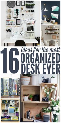 The office desk. The one place in the whole house that seems to be in a perpetual state of clutter. It’s not like you don’t care about it. You just have other things and projects #deskstorage Diy Desk Organization, Bedroom Desk Organization, Work Desk Organization, Female Executive, Organized Desk, Desk Organization Diy, Crazy House