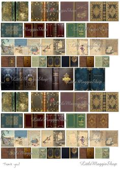 many different types of books are shown in this collage with the names and numbers on them