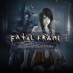 the cover art for fatal frame maiden of black water, featuring two women standing next to each other