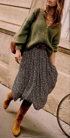 Stil Boho, A Skirt, Look Vintage, Autumn Outfit