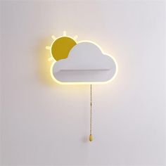 Every child should grow up in a friendly environment. The Dreamier wall sconce will allow you to create a nice corner in your toddler's room. The lamp will best fulfill its role placed by the bed or above the chest of drawers. Importantly, the heart of the design is an energy-saving LED bulb. So you can set an ecological example in front of your child, literally and figuratively! The lampshade was formed in the form of one clouds creating an interesting composition.  
 What does it mean to set o Interesting Composition, Cloud Wall, Baby Room Inspiration, Iron Lighting, Wall Finishes, Chandelier Ceiling Lights, Toddler Room, Cozy Space, My New Room